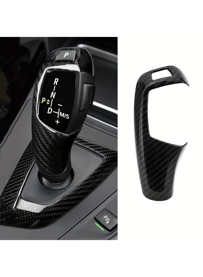 Carbon Fiber Style Gear Shift Knob Cover Compatible with Series 2 3 4 5 7 X3 X4 X5 X6 Right Hand Drive - Image 5